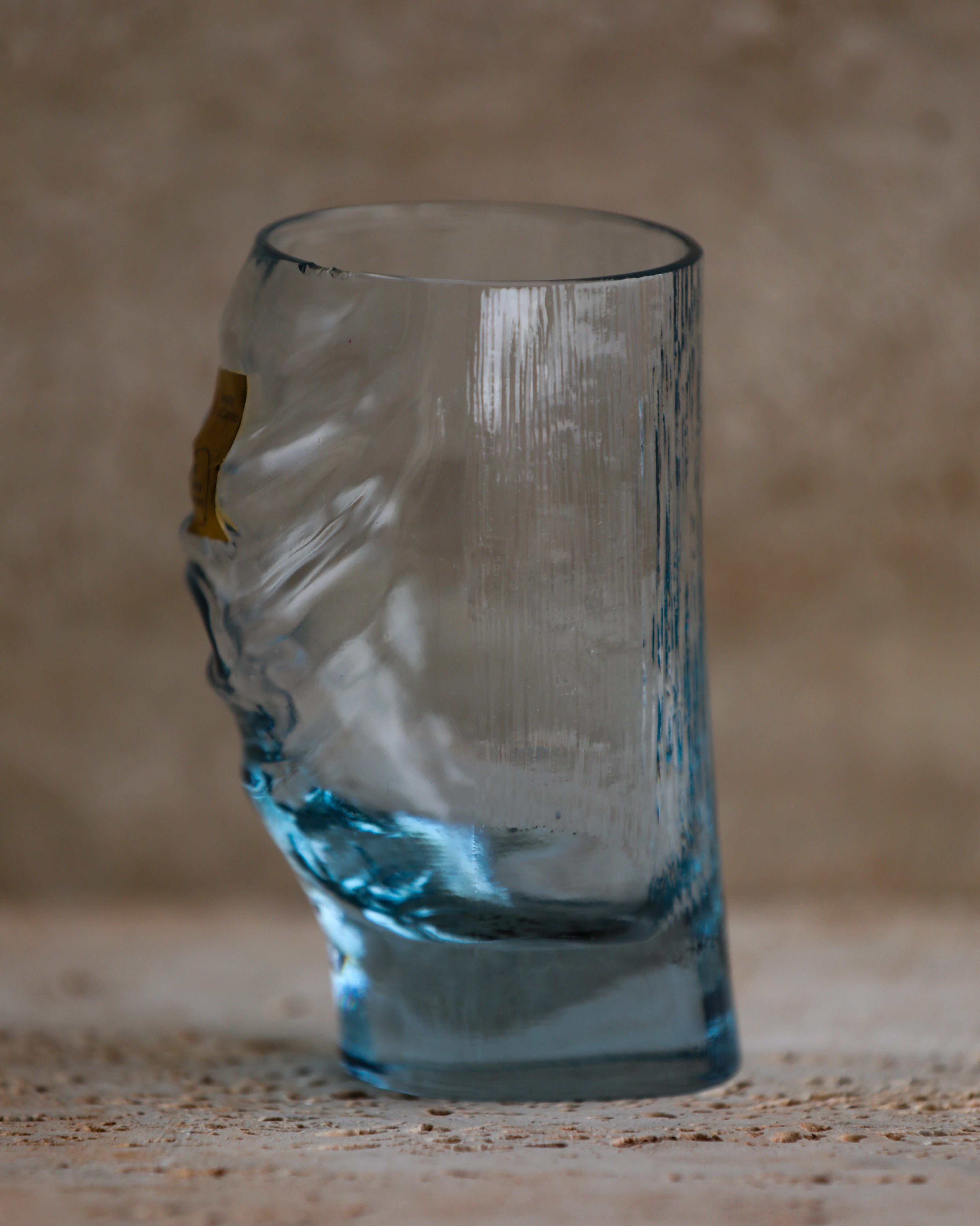 Fabio Frontini “Azteca” Sculptural Tumbler Set of 12 — Arnolfo di Cambio, Italy 1970s